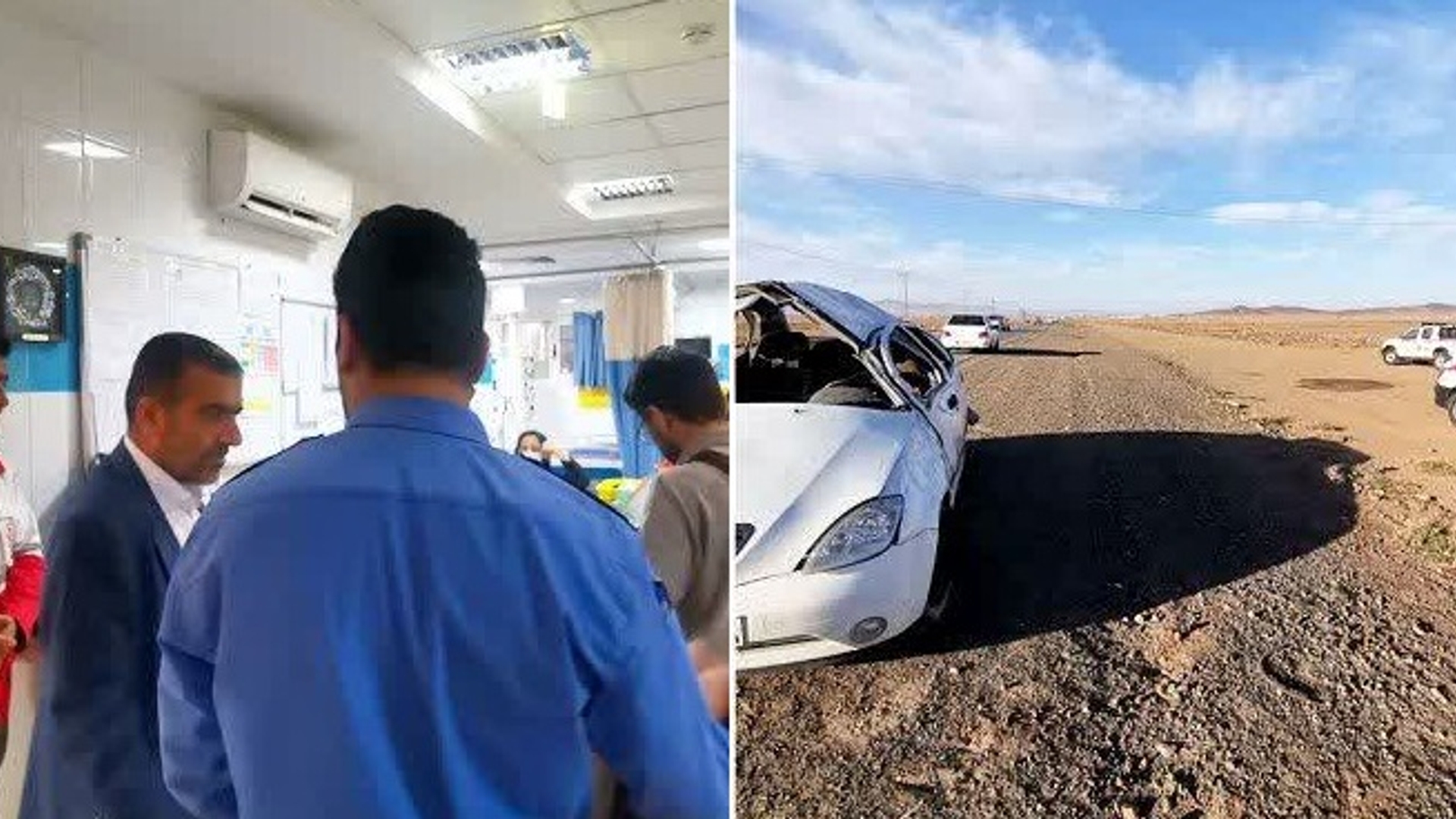 بازدید فرماندار از اورژانس بیمارستان امام رضا و جویای حال مصدومین واژگونی خودروی تیبا