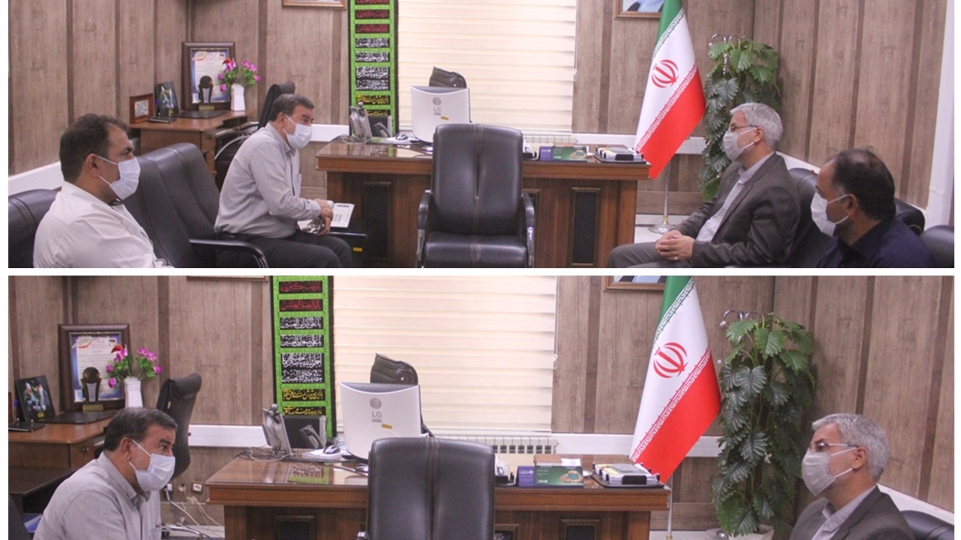 نشست رئیس مرکز تحقیقات ، آموزش کشاورزی و منابع طبیعی استان با فرماندار شهرستان خمین