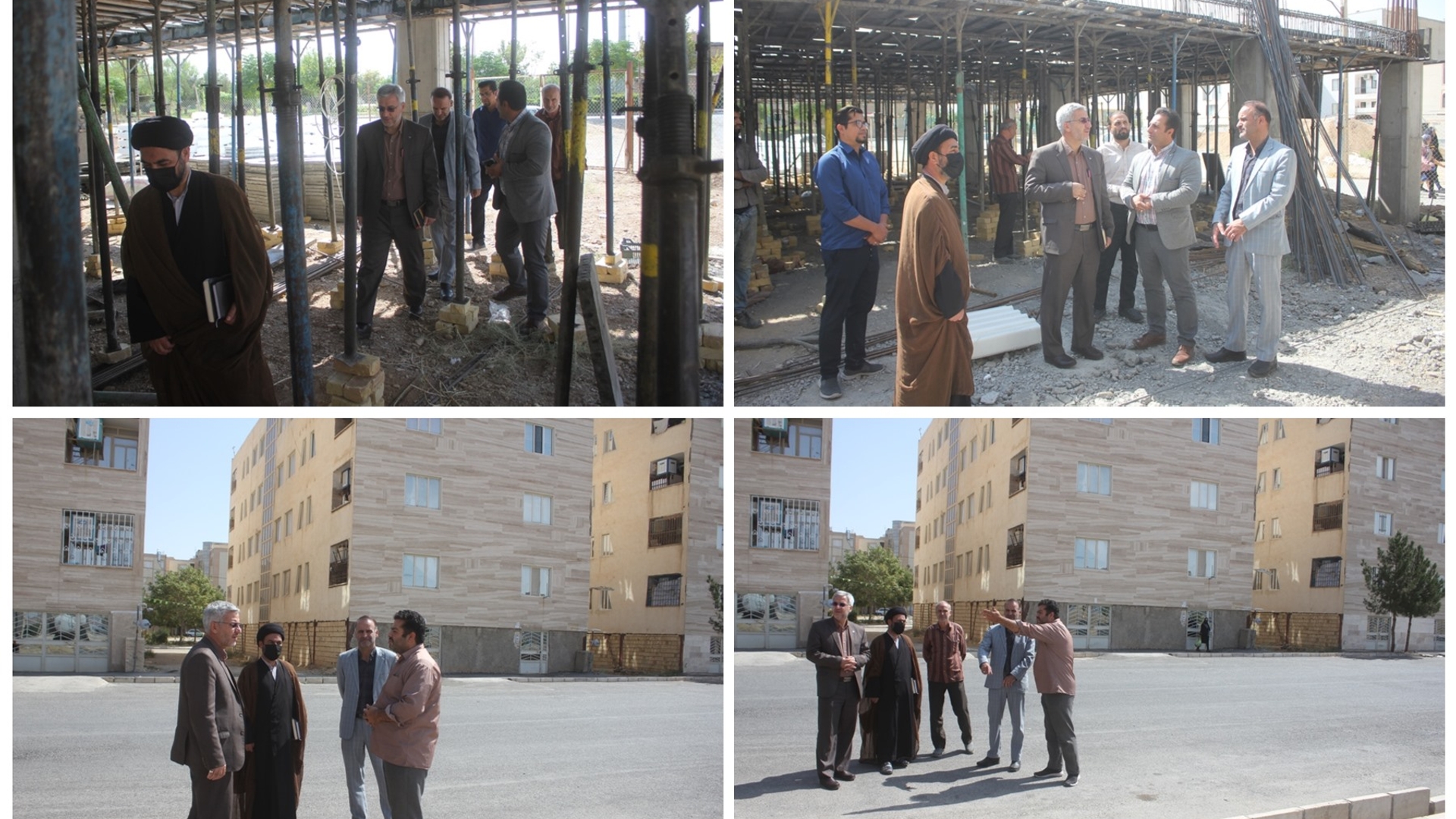 فرماندار و امام جمعه خمین از پروژه احداث مسکن مهر محرومین شهرستان بازدید کردند