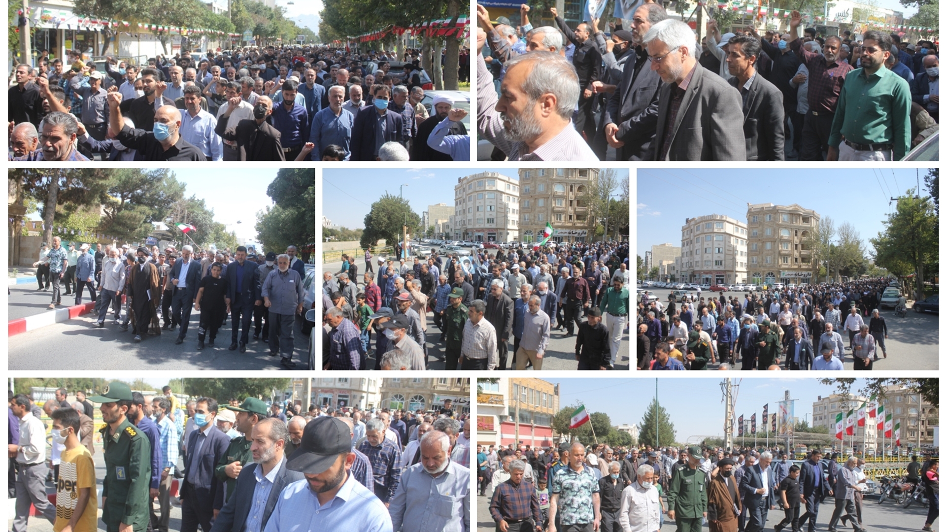 مردم شهرستان خمین در محکومیت اقدمات هنجارشکنان راهپیمایی کردند