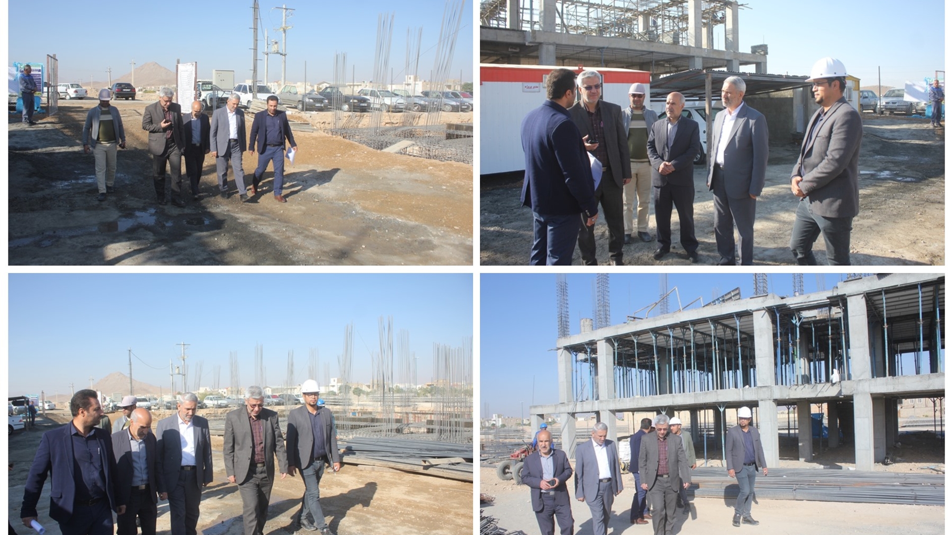 فرماندار و نماینده مردم خمین در مجلس از پروژه احداث طرح اقدام ملی مسکن در شهر خمین بازدید کردند