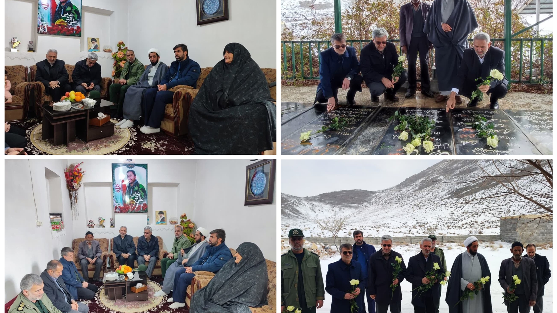 فرماندار و نماینده مردم خمین در مجلس با خانواده شهید مدافع حرم علی اکبر عربی دیدار کردند