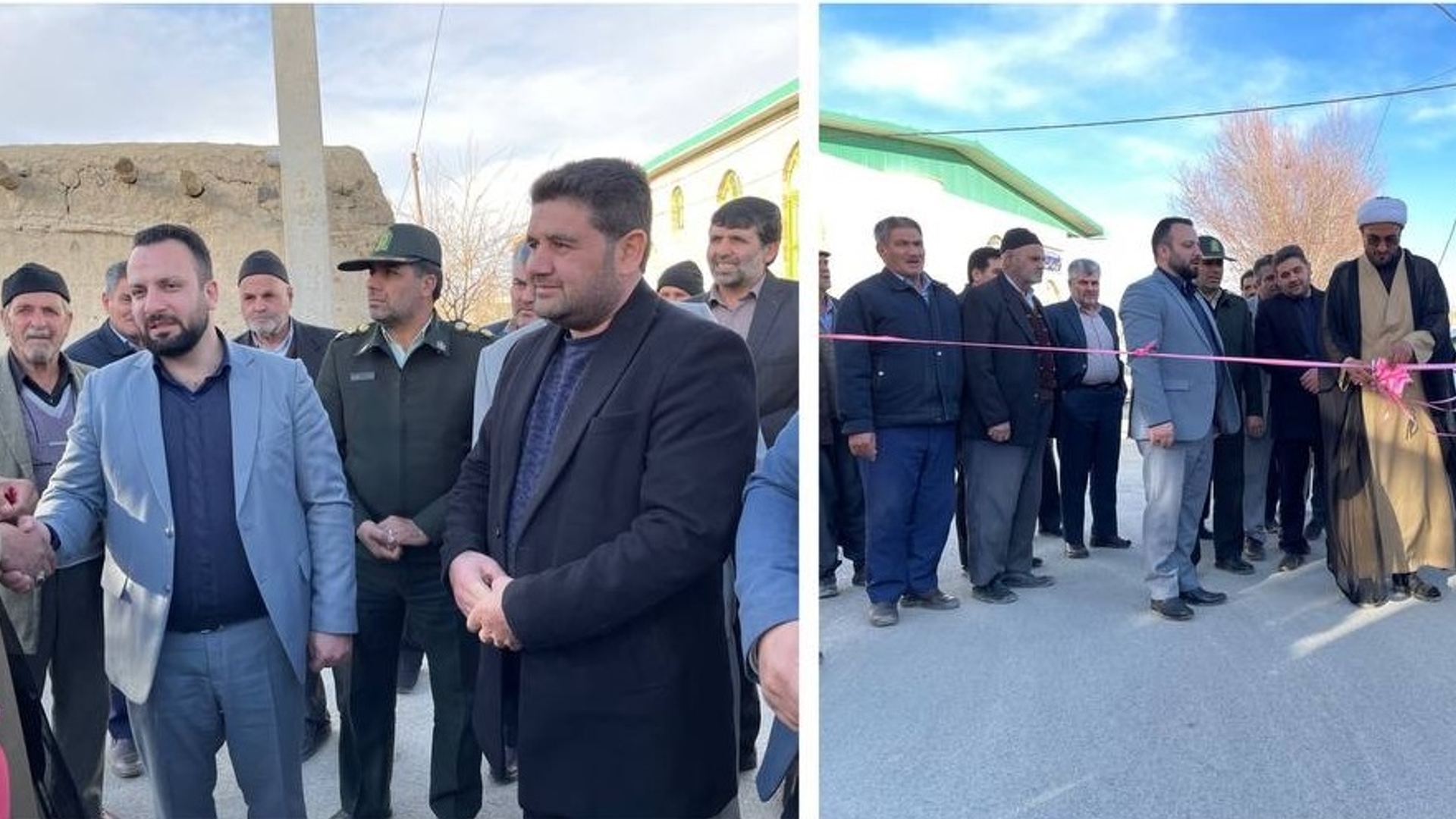 افتتاح پروژه جدول گذاری، زیرسازی و آسفالت معابر روستای چلبی