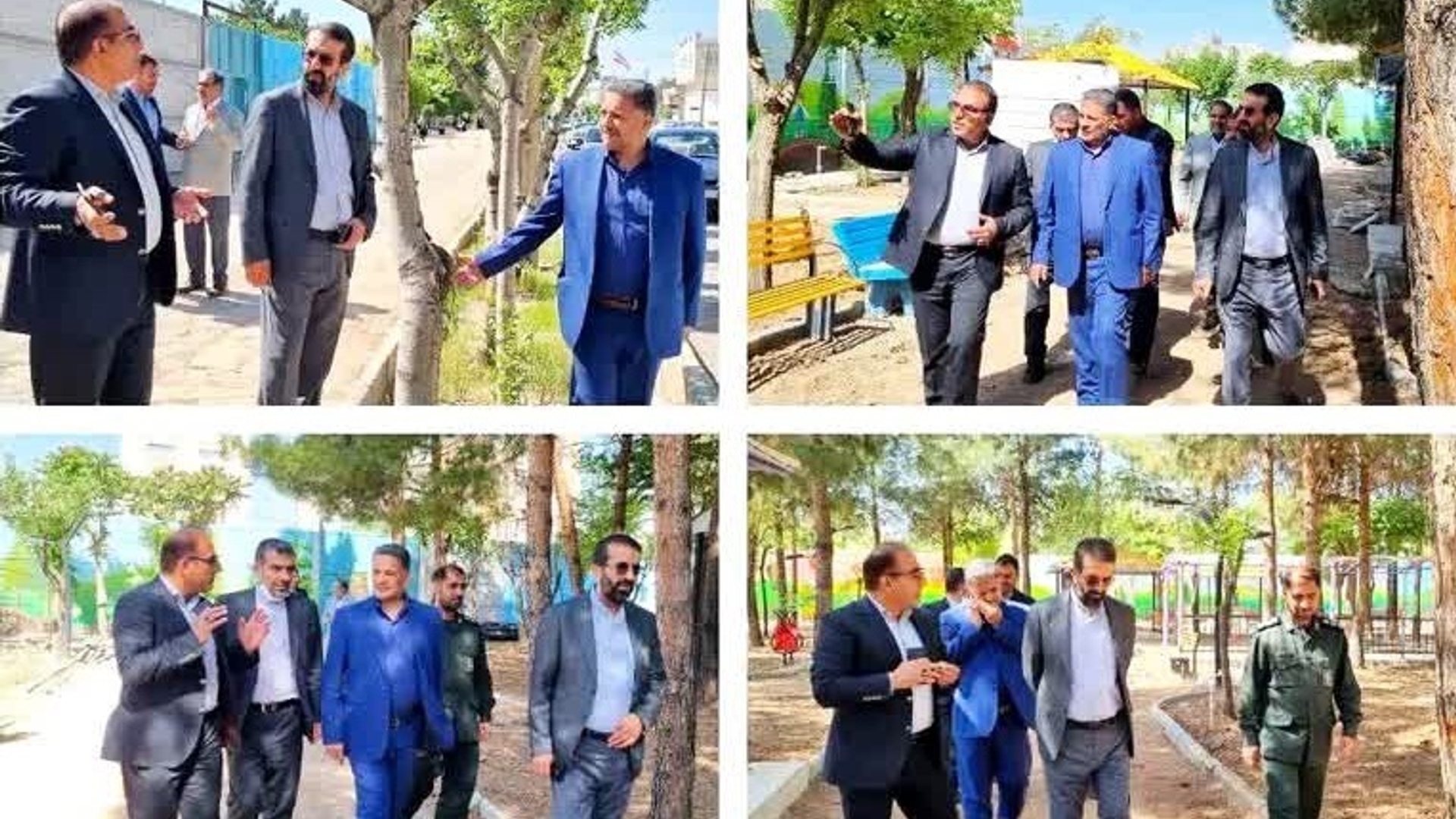 بازدید مسئولین مربوطه  از پیشرفت روند ساخت و تجهیز بوستان کوثر شهر مامونیه
