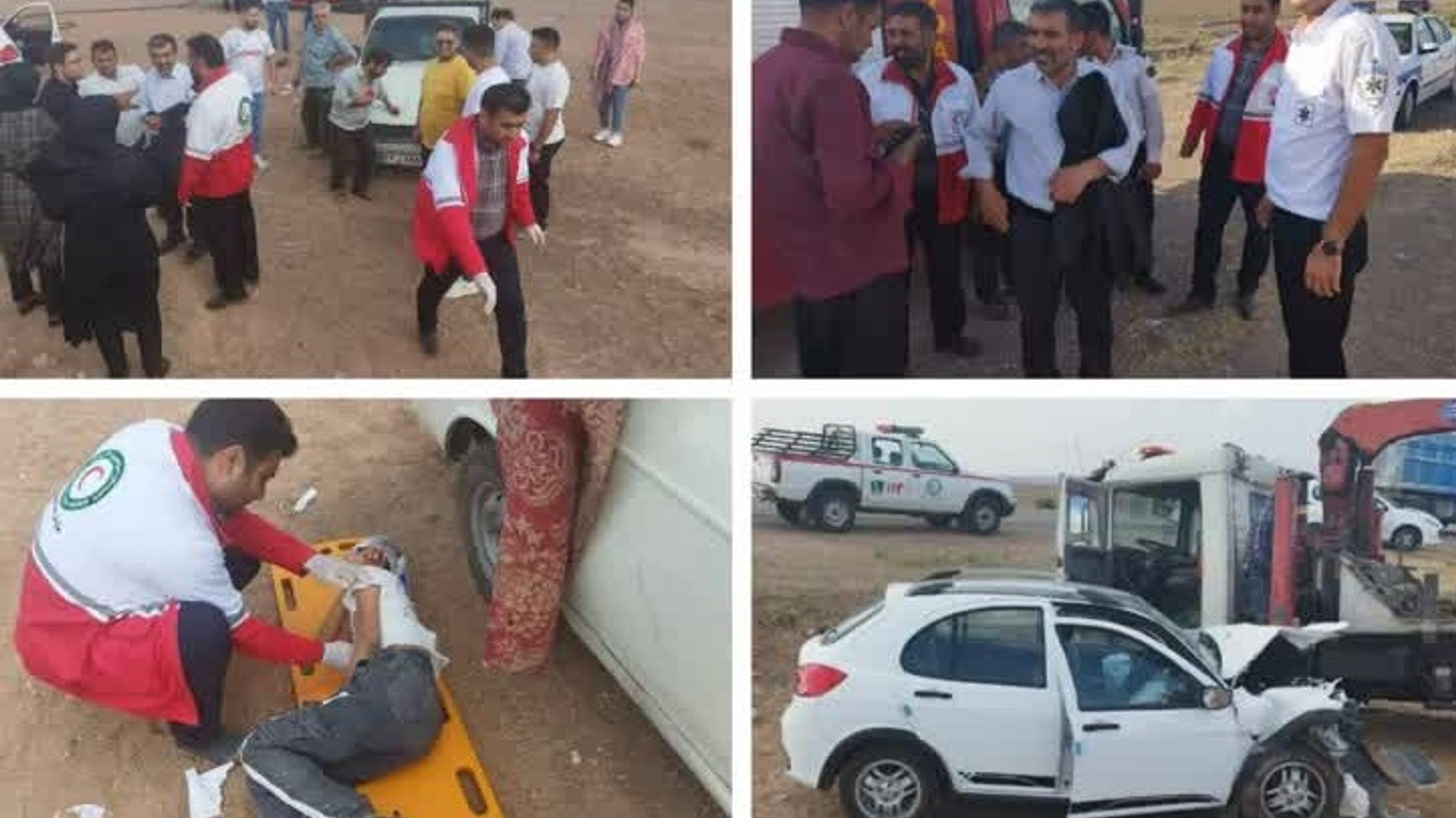 حضور مسئولان شهرستان زرندیه  در ۲ حادثه رانندگی  در محور اتوبان ساوه_تهران