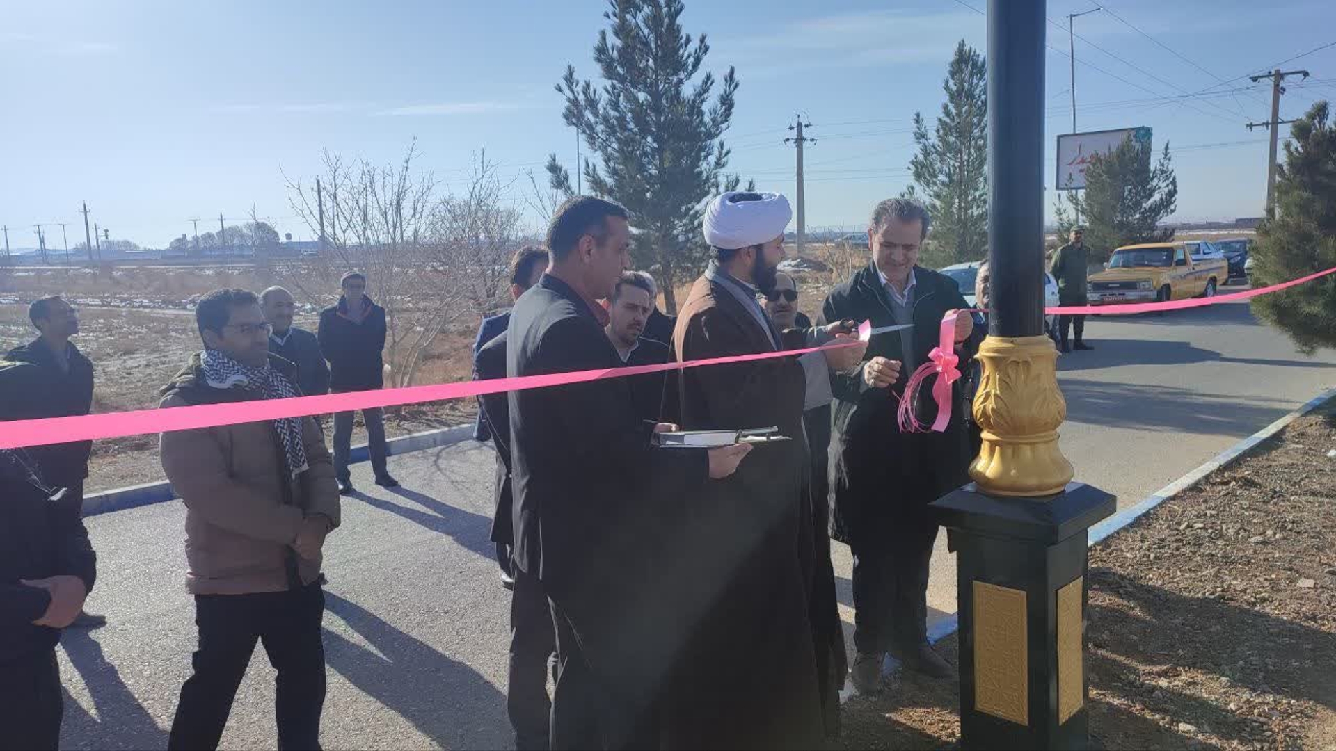 افتتاح طرح روشنایی  بلوار ورودی روستای حسین آباد