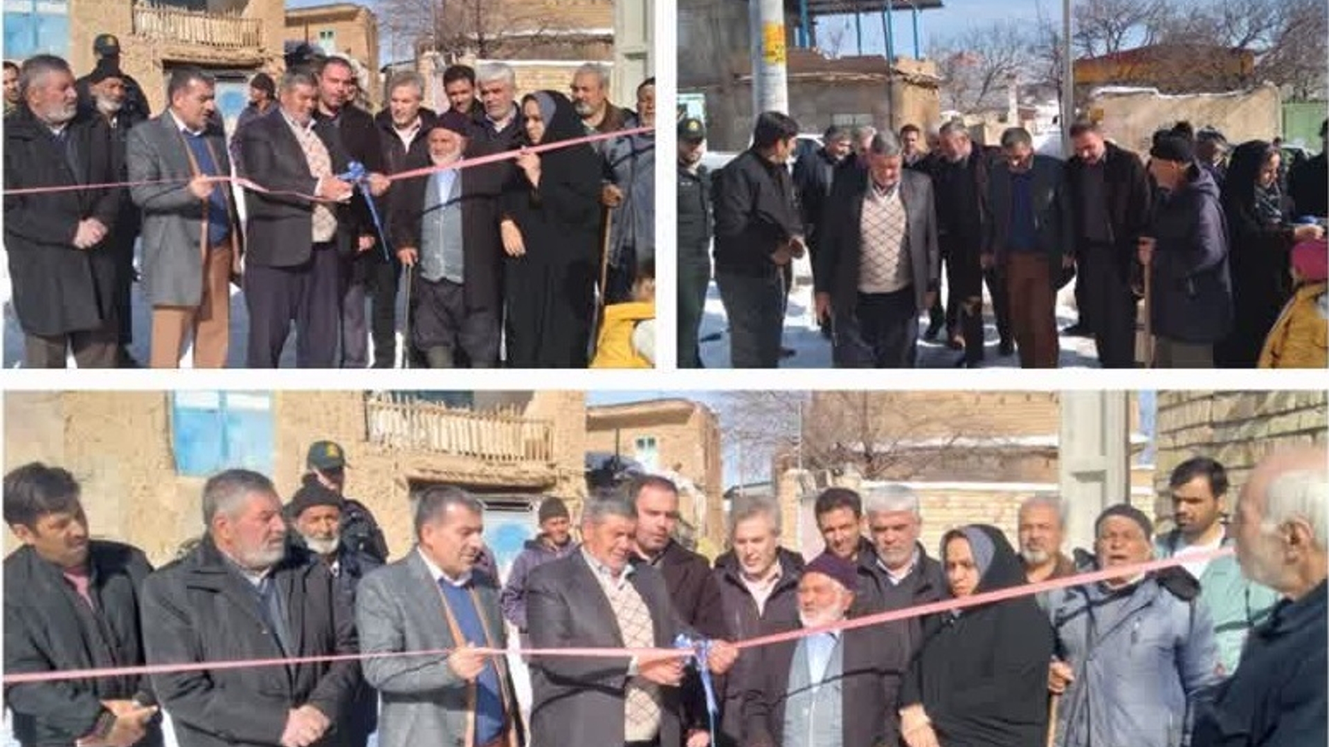 افتتاح پروژه سنگ فرش و جدول گذاری معابر روستای ازبیزان