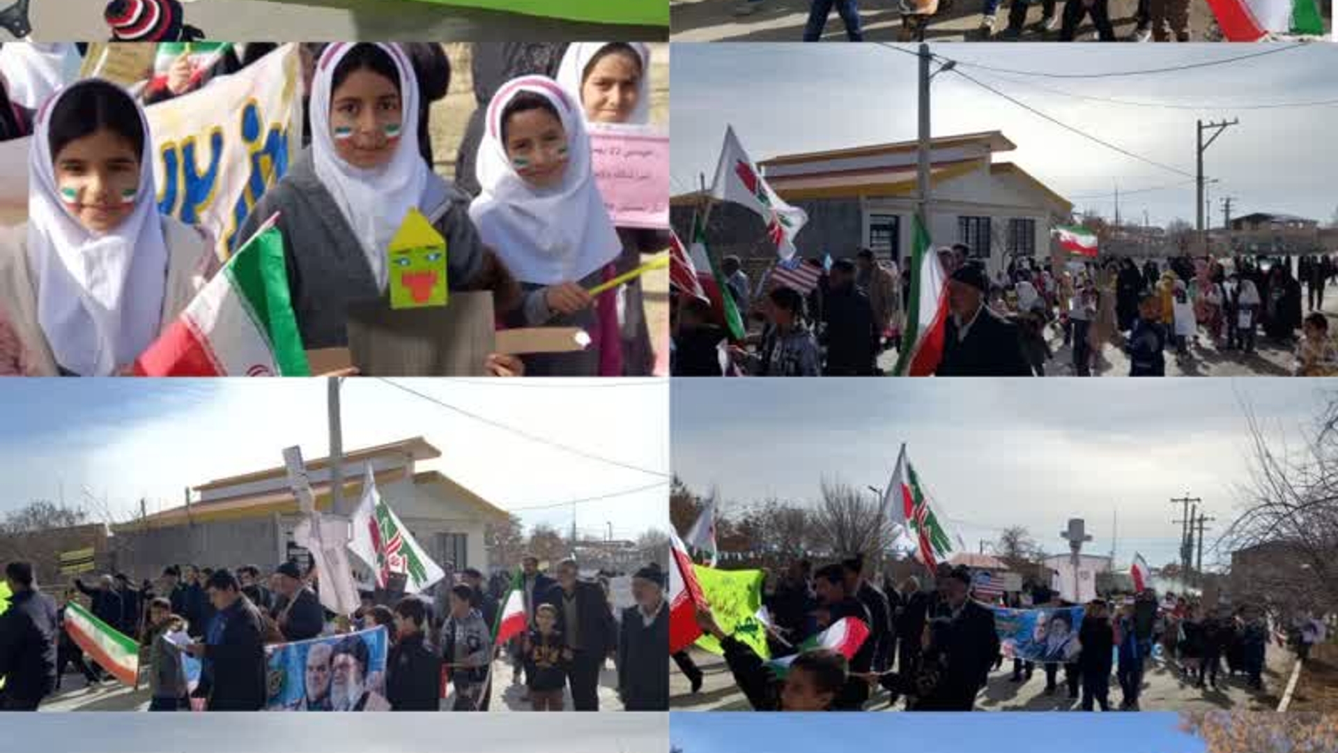 راهپیمایی یوم‌الله ۲۲ بهمن مردم انقلابی روستای امیرآباد