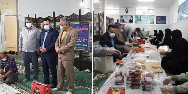 رزمایش ملی بخشش ایرانیان و طرح اطعام مهدوی و کمک های مومنانه با طبخ ۱۶۰۰ پرس غذای گرم و بسته‌های افطاری در سطح شهرستان کمیجان