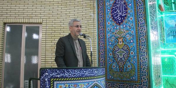 سخنرانی سرپرست فرمانداری در مصلی امام خمینی (ره) خمین