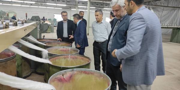فرماندار و دادستان عمومی و انقلاب خمین از شرکت صنایع نخ شهرستان بازدید کردند