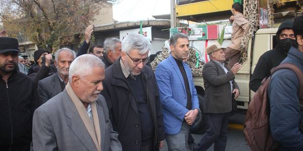 آئین تشییع شهدای گمنام در شهر خمین برگزار شد